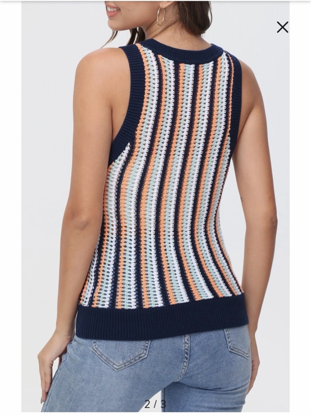 525 Krista Open Stitch Tank - Picture 2 of 6